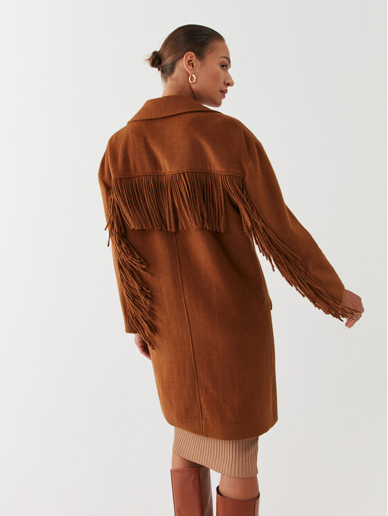 Guess Guess Вовняне пальто Martine W2BL51 WEWU0 Коричневий Relaxed Fit