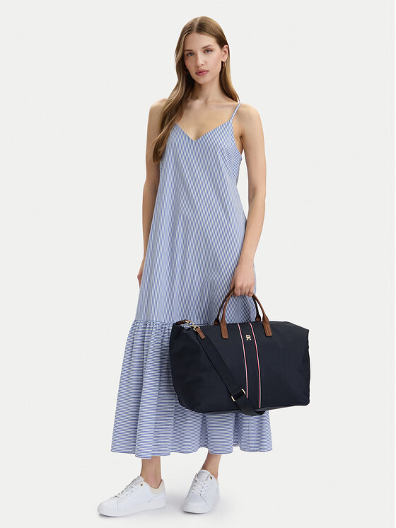 Tommy Hilfiger Geantă Popette Weekender Corp AW0AW18529 Albastru