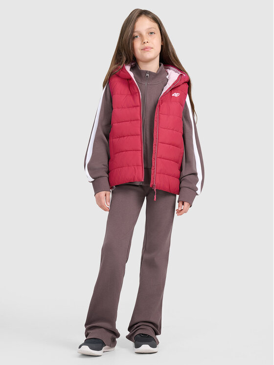 4F 4F Kamizelka OUTERWEAR Różowy Regular Fit