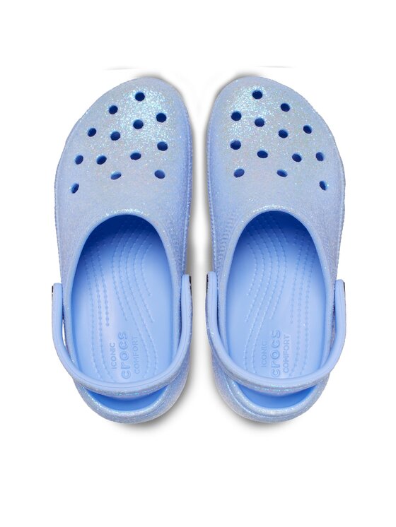 Crocs Crocs Plätud Classic Platform Glitter Clog 207241 Tumesinine