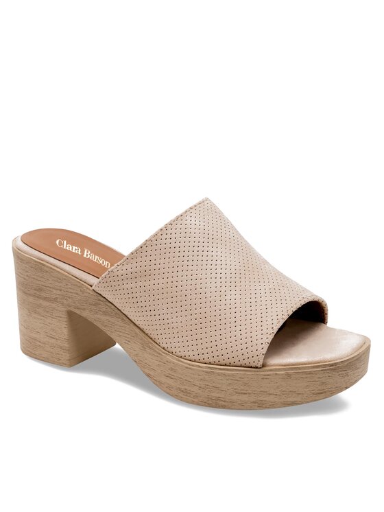 Clara Barson Clara Barson Pantoletten WS2P227-03 Beige
