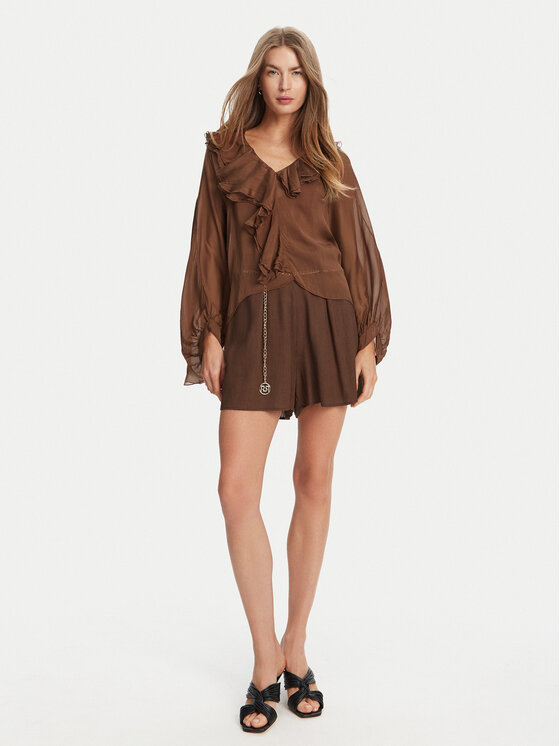 Rinascimento Rinascimento Шорти з тканини CFC0124444003 Коричневий Regular Fit