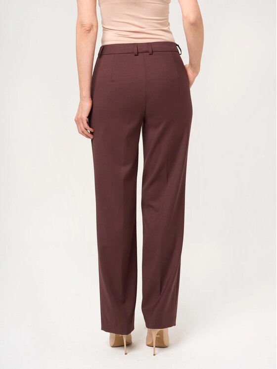 Willsoor Willsoor Spodnie garniturowe 68206 Brązowy Regular Fit