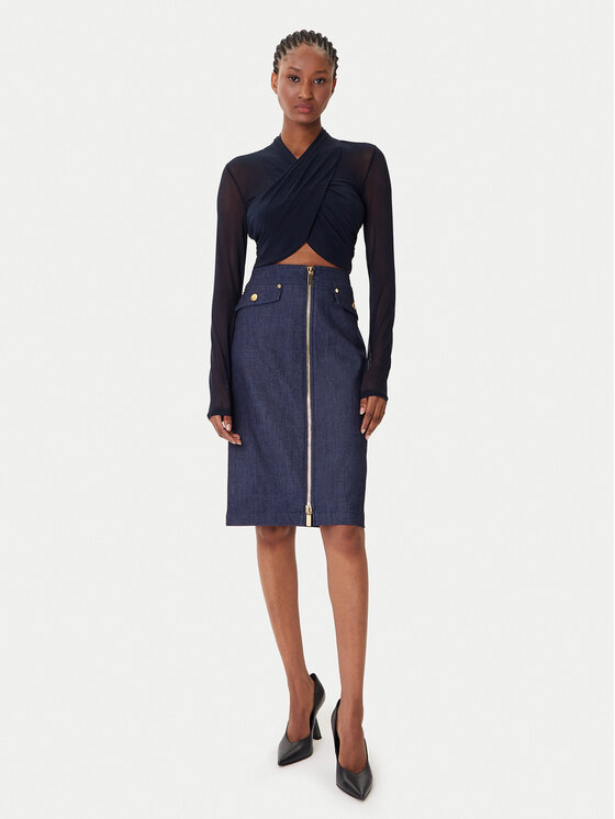 Marciano Guess Marciano Guess Дънкова пола 5YPD40 7457A Тъмносин Slim Fit