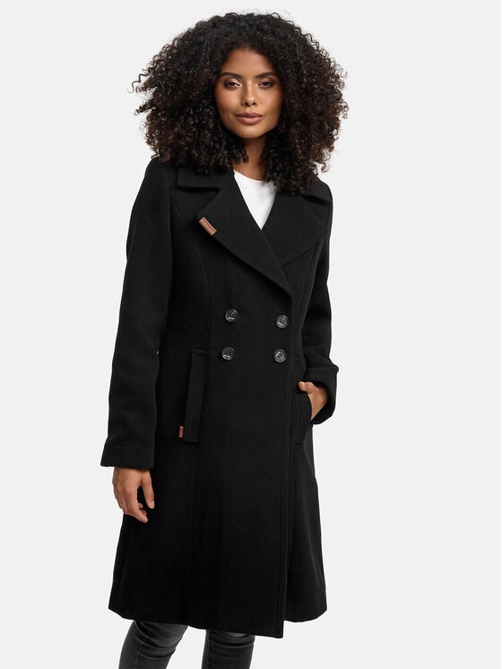 Navahoo Navahoo Kurtka zimowa Wooly Czarny Regular Fit