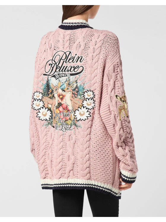PHILIPP PLEIN PHILIPP PLEIN Kardigan 26371 Różowy Regular Fit