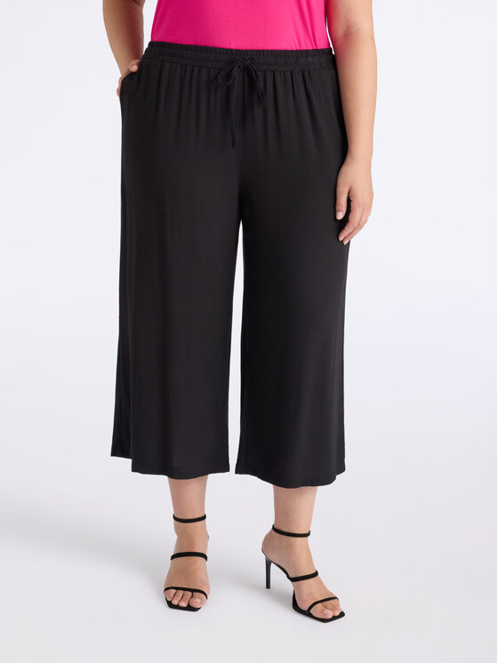 Fiorella Rubino Fiorella Rubino Spodnie materiałowe P004L002291N033 Czarny Regular Fit