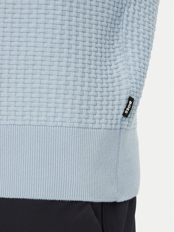 BOSS BOSS Sweter H-Nilton 50560468 Niebieski jasny Regular Fit