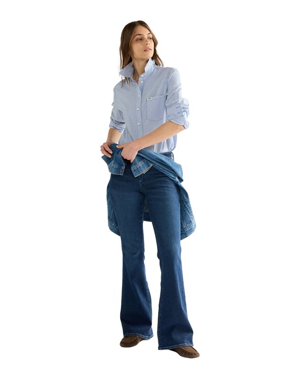 Wrangler Wrangler Jeansy 112388326 Niebieski Flare Fit
