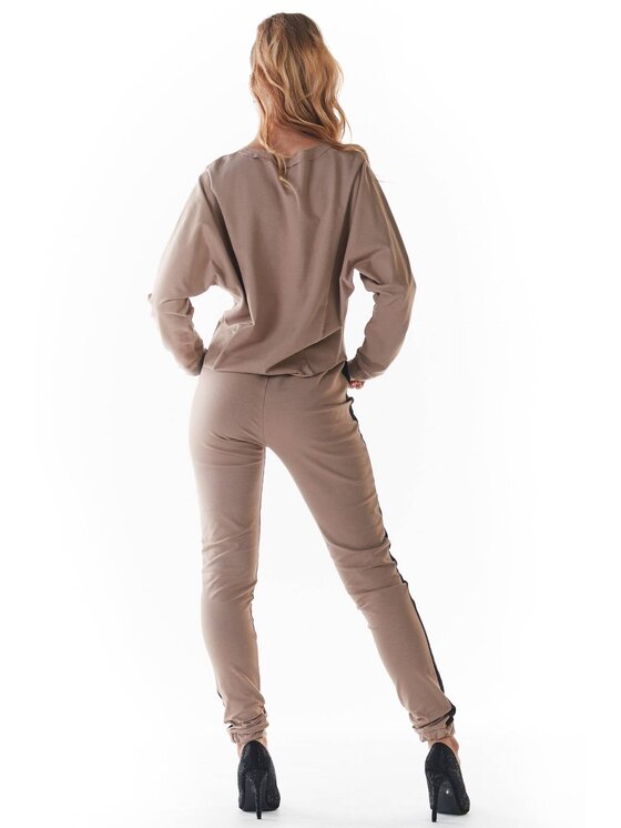 Infinite You Infinite You Bluzka M234 Beżowy Basic Fit