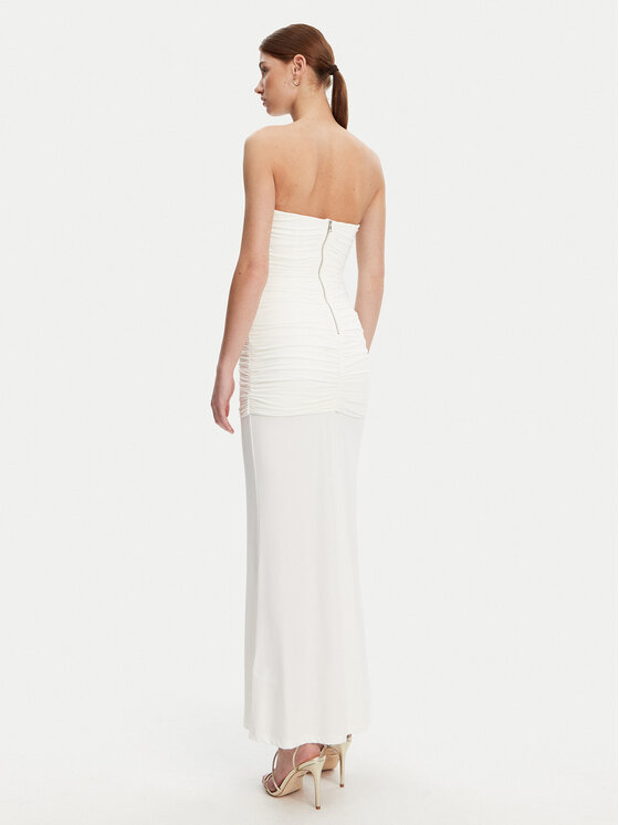 BARDOT BARDOT Sukienka wieczorowa 59692DB1 Biały Slim Fit