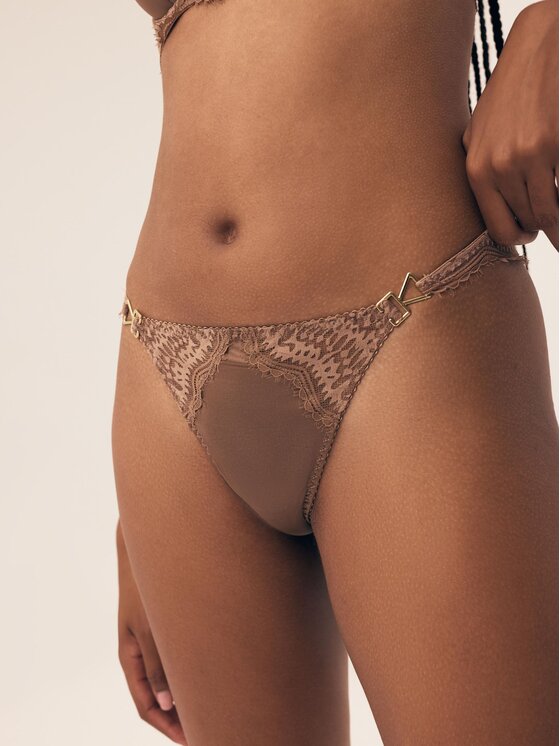 Esotiq Esotiq Stringové nohavičky 42548 Béžová