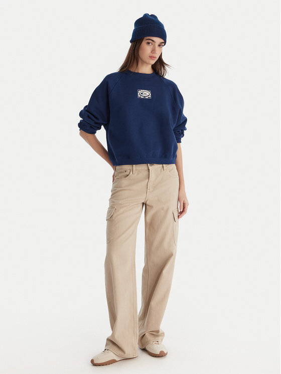 Quiksilver Quiksilver Bluză Graphic Crew EQWFT03198 Bleumarin Regular Fit