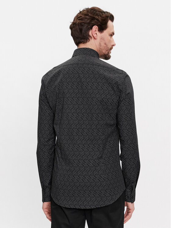 Calvin Klein Calvin Klein Cămașă Logo Print K10K112312 Negru Slim Fit