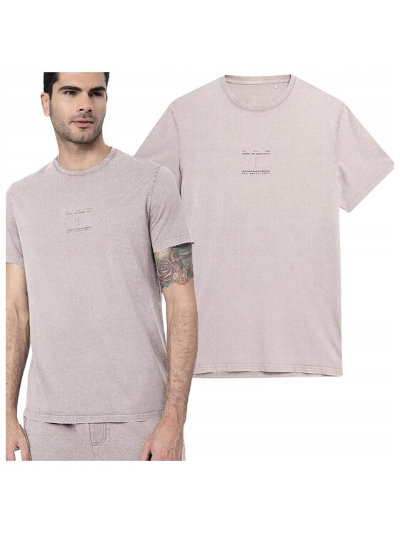 4F 4F T-Shirt 4FSS23TTSHM296 Beżowy Comfortable Fit