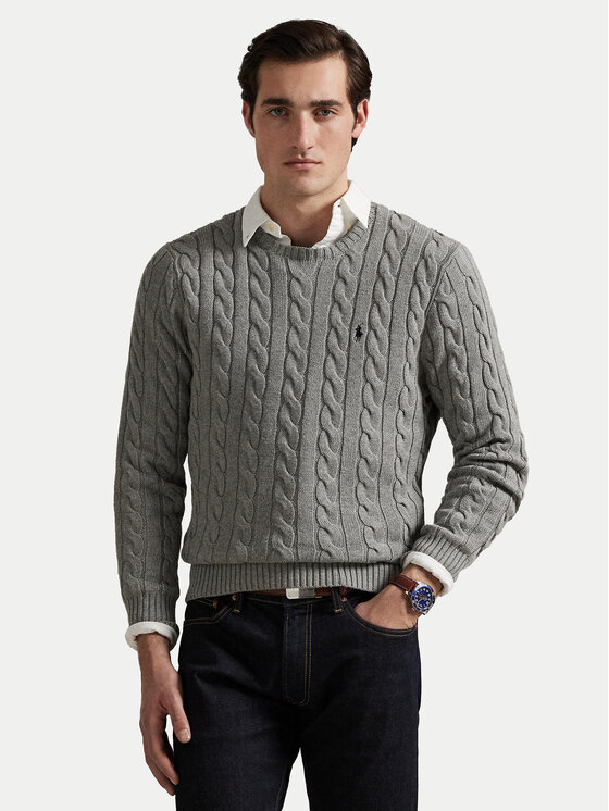 Polo Ralph Lauren Polo Ralph Lauren Svetr 710775885013 Šedá Regular Fit