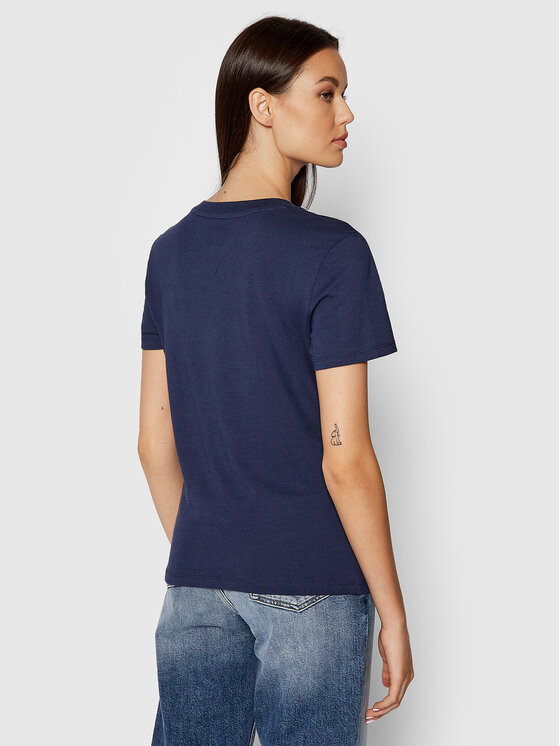 Tommy Jeans Tommy Jeans T-krekls Tjw Jersey DW0DW09198 Tumši zils Regular Fit