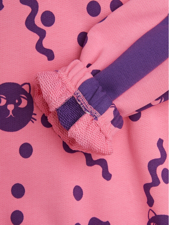 MINI RODINI MINI RODINI Felpa Squiggly Cats 2512012228 Rosa Regular Fit