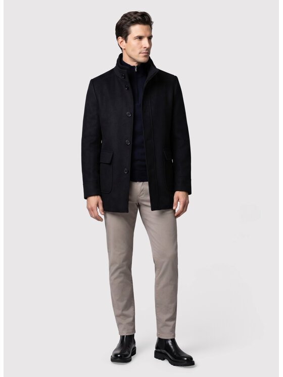 Pako Lorente Pako Lorente Płaszcz zimowy P26WF-7X-020 Czarny Straight Fit