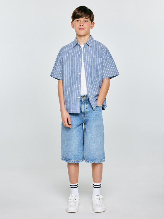 BIG STAR BIG STAR Koszula WENLING Niebieski Oversize