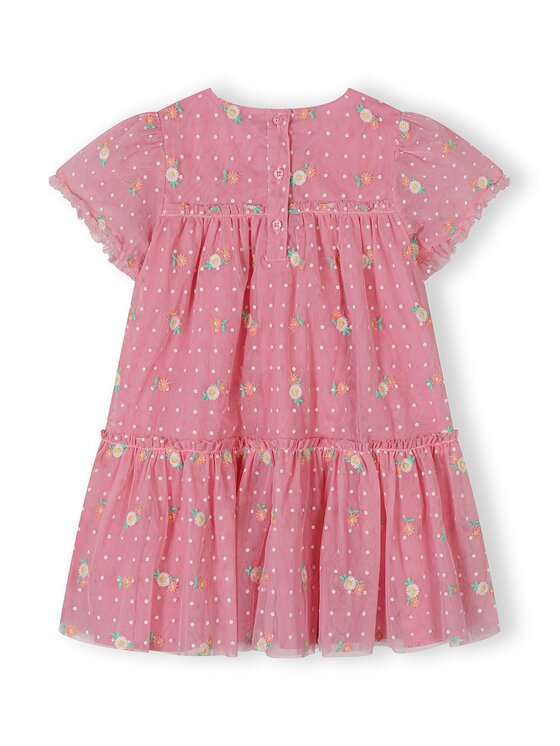 minoti minoti Sukienka elegancka 30DRESS119 Różowy Regular Fit