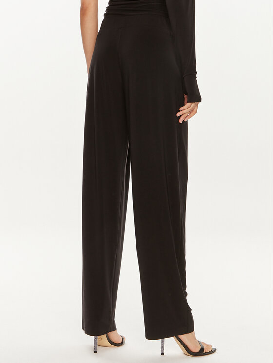 NORMA KAMALI NORMA KAMALI Kalhoty z materiálu KK4237PLC32001 Černá Relaxed Fit