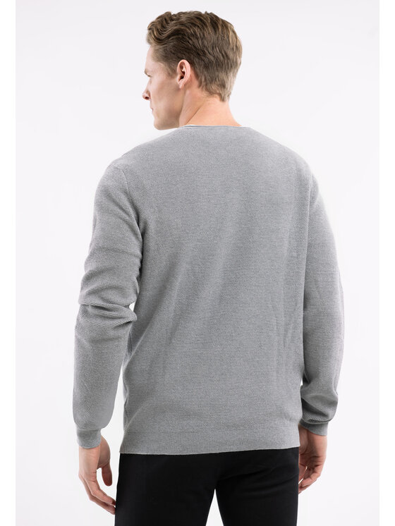 Volcano Volcano Sweter S-BRADY Szary Regular Fit