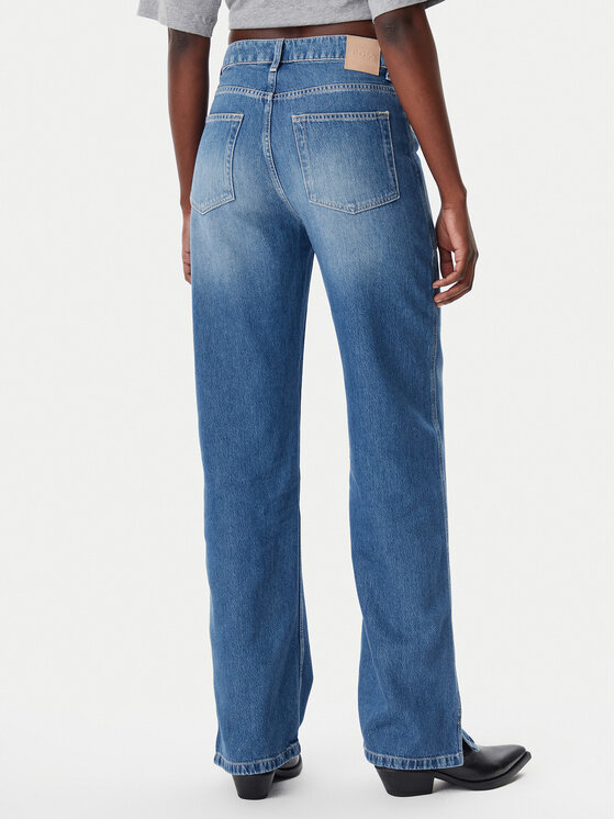 BOSS BOSS Jeans hlače 50529919 Modra Straight Fit
