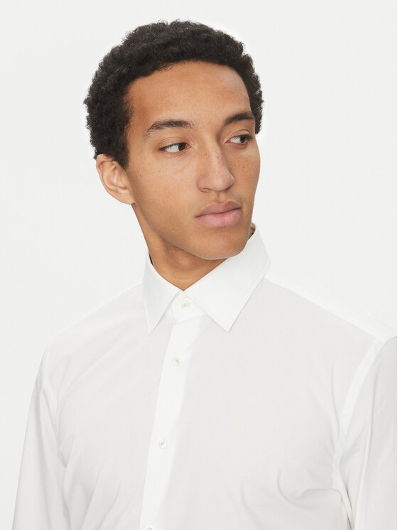 BOSS BOSS Koszula Hank 50532804 Biały Slim Fit