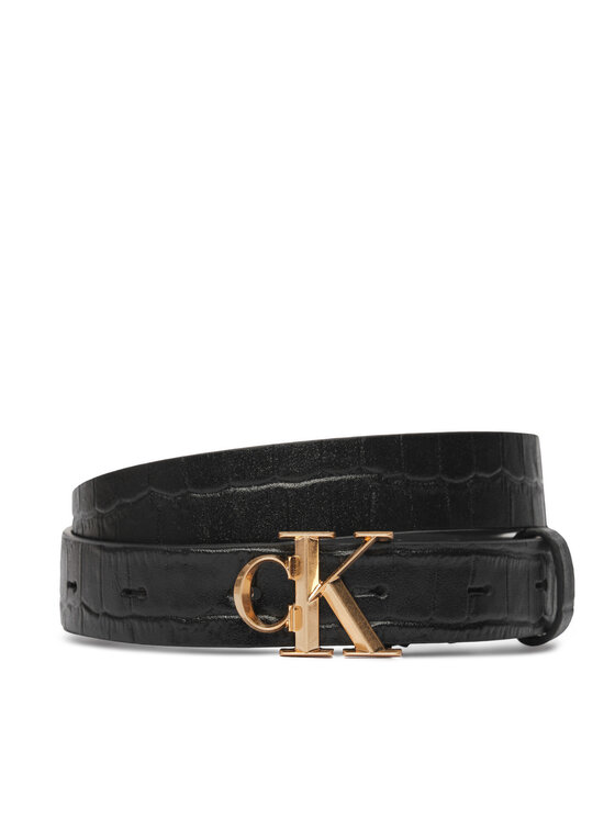 Calvin Klein Calvin Klein Дамски колан Facet Ck Buckle Pebble LV04F7102G Черен