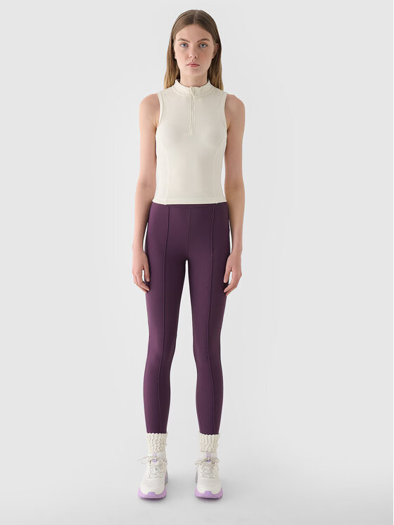 4F 4F Top 4FRAW24TSLEF182-11S Biały Slim Fit