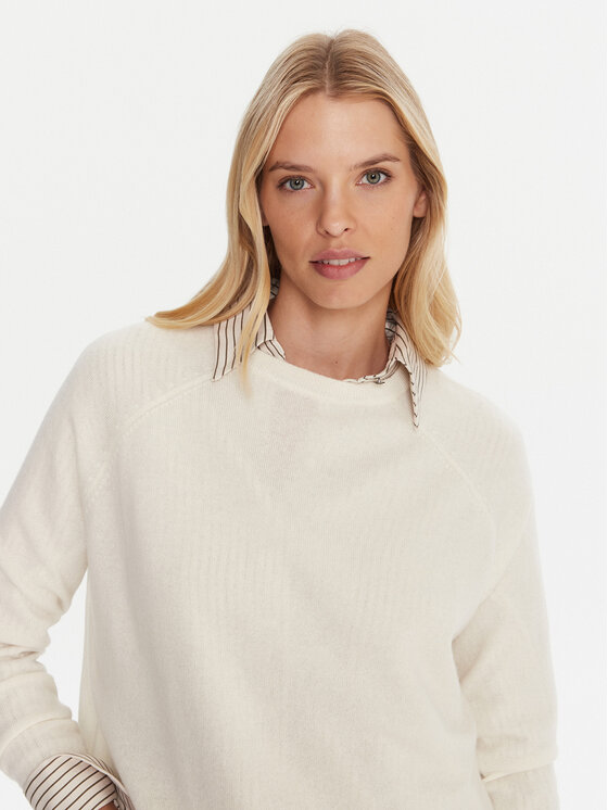 Marella Marella Pulover Tesa 2523366171 Alb Relaxed Fit