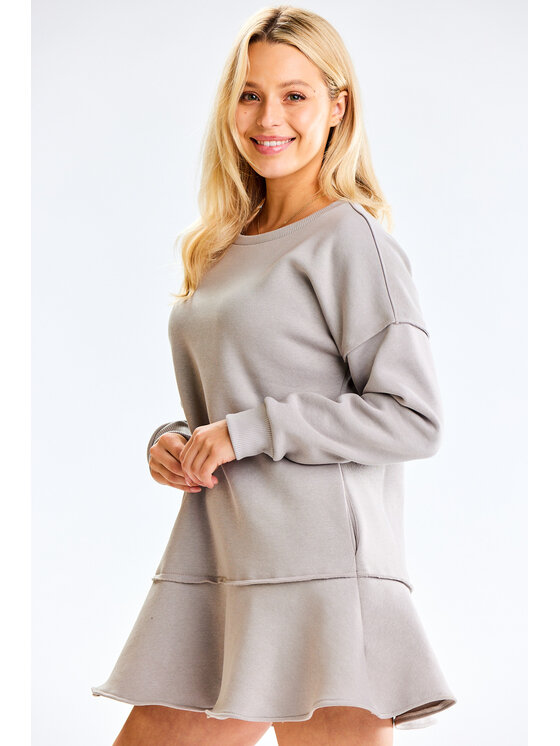 Infinite You Infinite You Úpletové šaty M330 Šedá Basic Fit