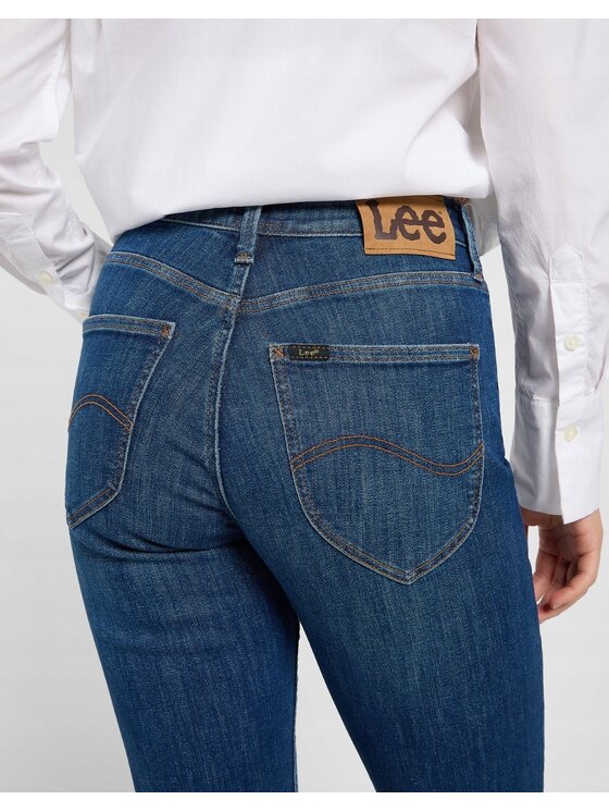Lee Lee Jeansy Marion Straight Niebieski Straight Fit