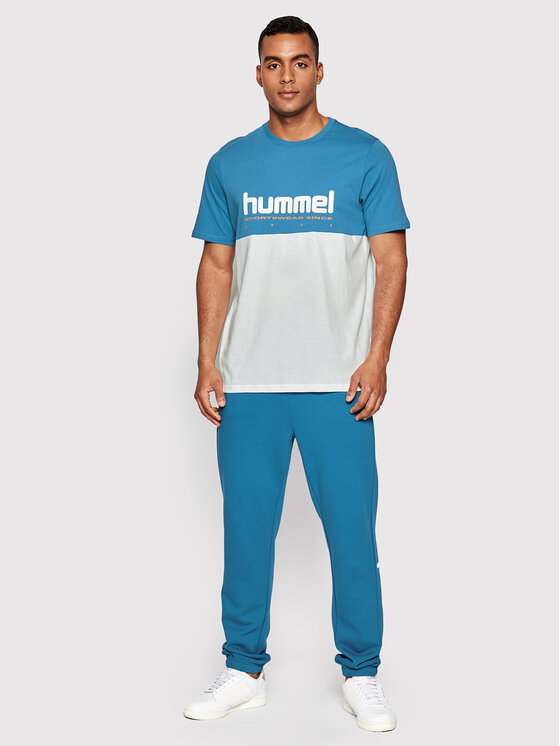 Hummel 213716 Regular Fit Blau Manfred Unisex Legacy T-Shirt