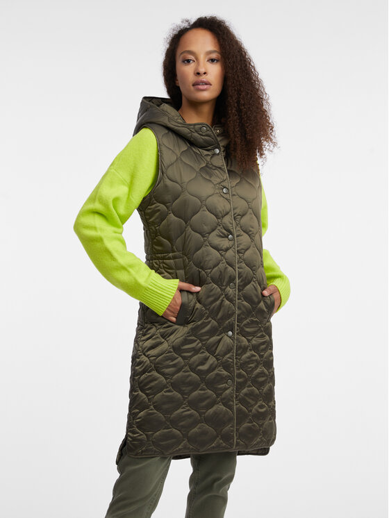 Orsay Orsay Bezrękawnik 808008872000__34 Khaki Straight Fit