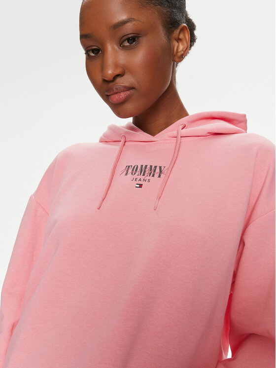 Tommy Jeans Tommy Jeans Majica dugih rukava Essential Logo DW0DW17797 Ružičasta Relaxed Fit