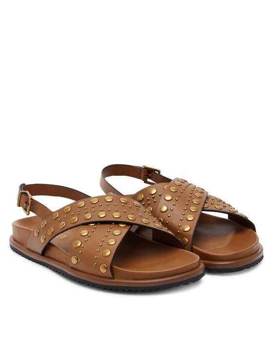 TWINSET TWINSET Sandály 251TGT070 Hnědá