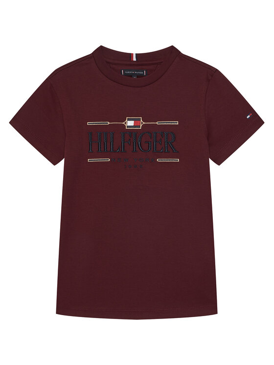 Tommy Hilfiger Tricou Icons KB0KB10360 Vișiniu Regular Fit