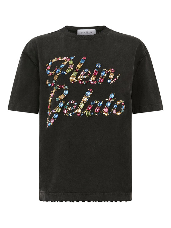 PHILIPP PLEIN PHILIPP PLEIN T-Shirt 30535 Czarny Over Fit