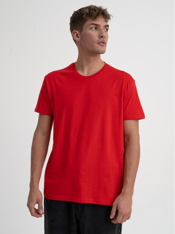 Urban City Urban City T-Shirt Koszulka Z Krótkim Rękawem Męska Czerwona UrbanCity No Logo M Czerwony Regular Fit
