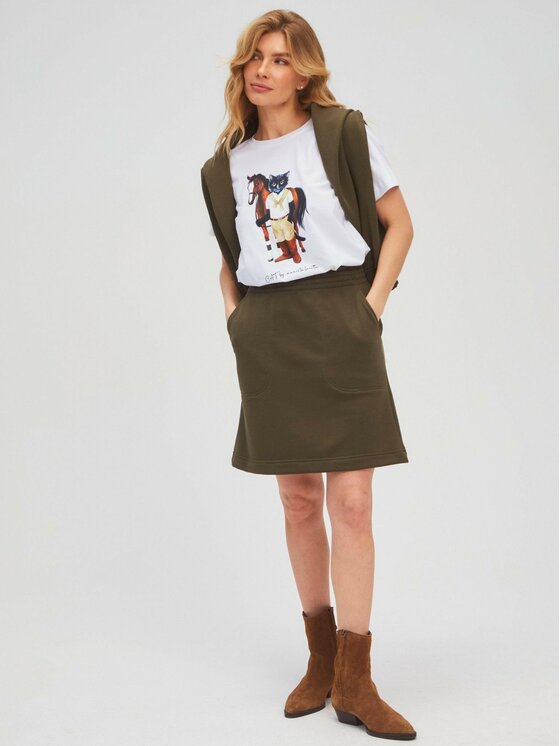 CAT by maniita lacitta CAT by maniita lacitta Spódnica Women's skirt MINI Khaki Regular Fit