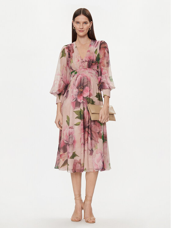 Nissa Nissa Sukienka codzienna RC14882 Kolorowy Regular Fit