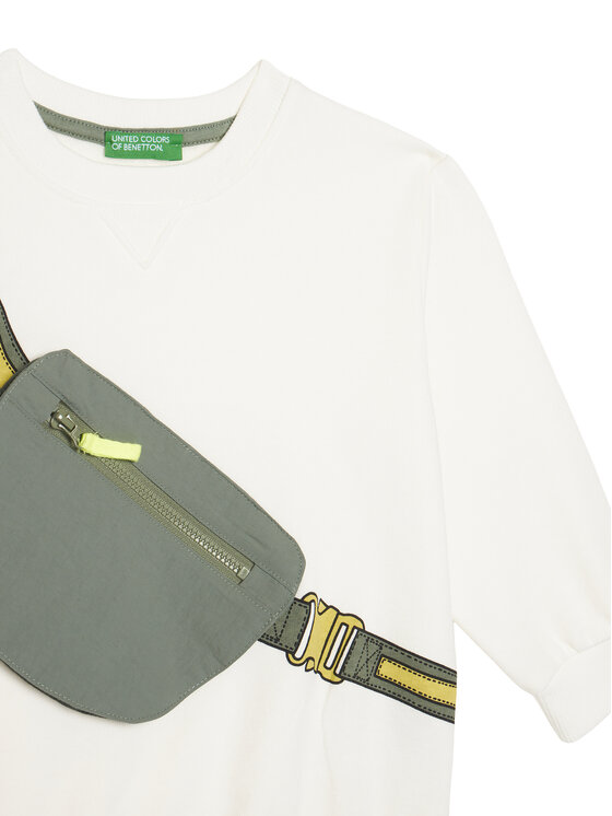 United Colors Of Benetton United Colors Of Benetton Pulóver 32N4G10KO Fehér Relaxed Fit