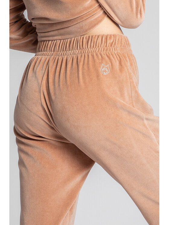LaLupa LaLupa Spodnie piżamowe LA012 Beżowy Comfortable Fit