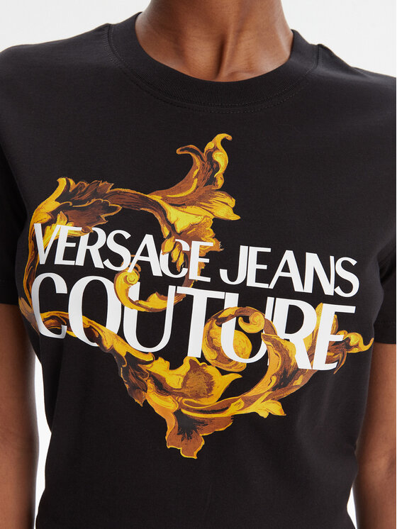 Versace Jeans Couture Versace Jeans Couture Tričko 79HAHE06 CJ00E Čierna Regular Fit