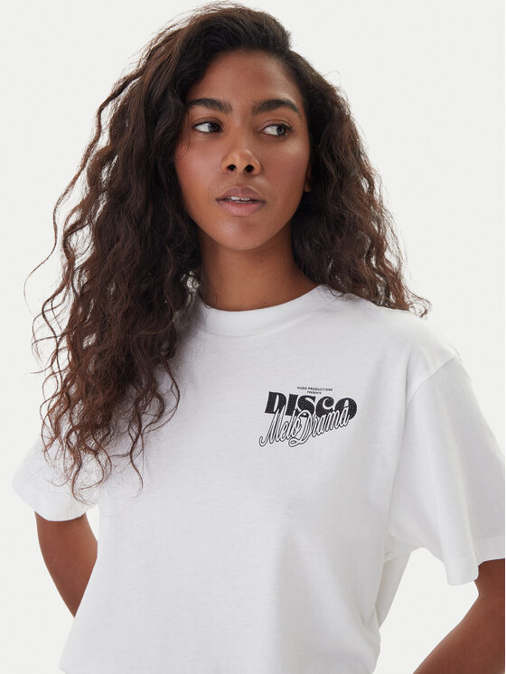 HUGO HUGO T-Shirt Vintage 50550148 Bílá Relaxed Fit