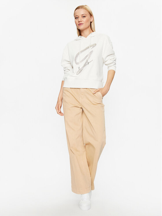 Guess Guess Felpa W3BQ10 KBKM0 Écru Regular Fit