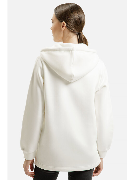 Cross Jeans Cross Jeans Bluza 65471-028 Beżowy Zipped Hoodie Fit