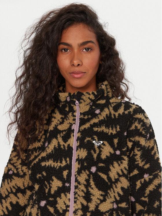Roxy Roxy Fleecová mikina Boundless Spirit ERJPF03220 Černá Regular Fit